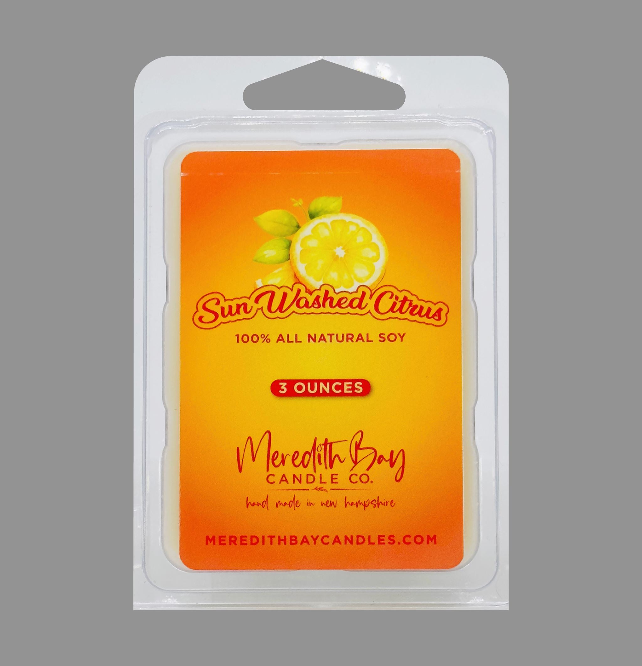 Sun Washed Citrus Wax Melt Meredith Bay Candle Co 