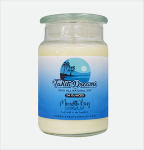 Tahiti Dreams Soy Candle Meredith Bay Candle Co 24 Oz 