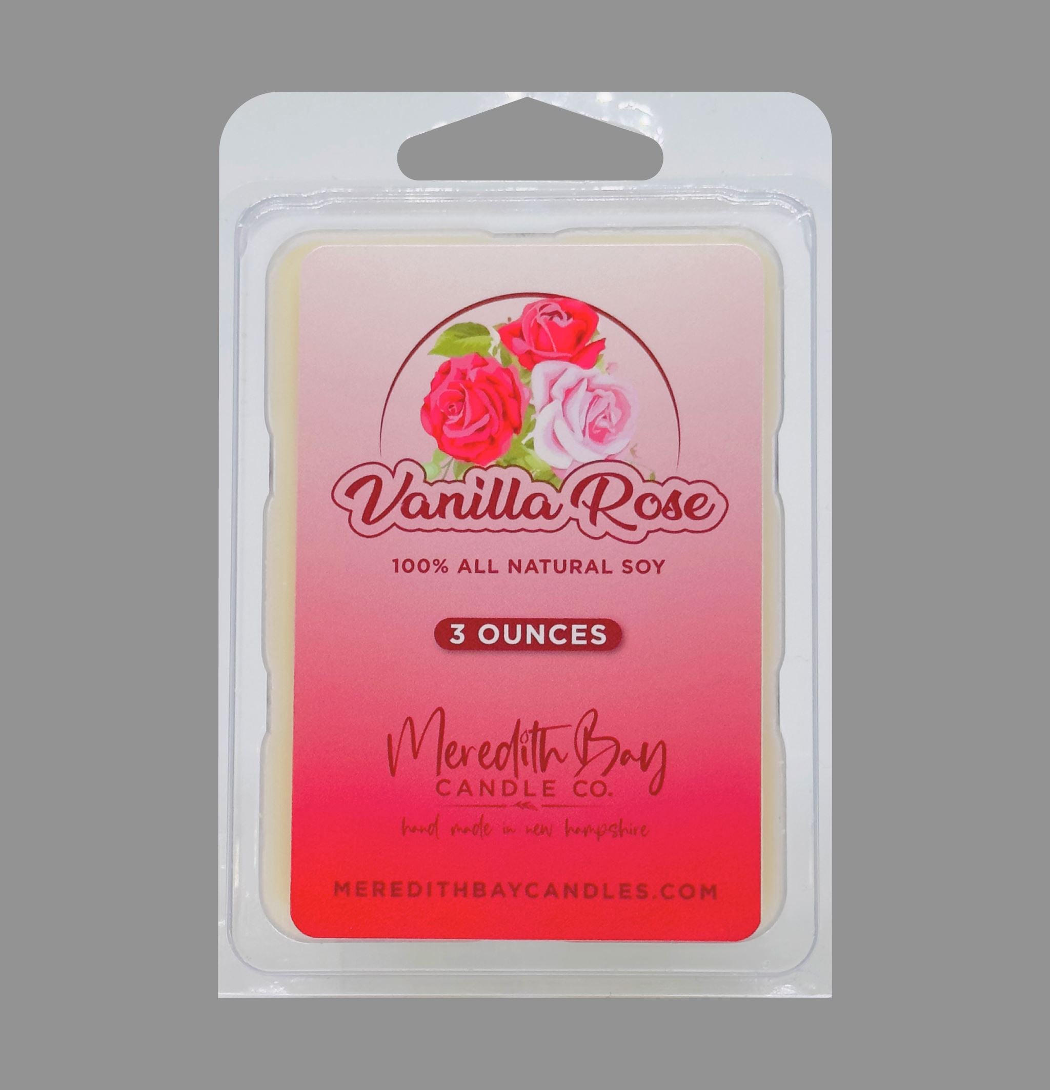 Vanilla Rose Wax Melt Meredith Bay Candle Co 