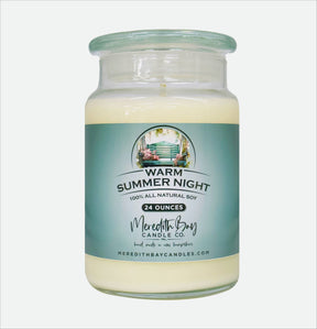 Warm Summer Night Soy Candle Meredith Bay Candle Co 24 Oz 