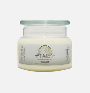 White Birch & Vanilla Soy Candle Meredith Bay Candle Co 10 Oz 