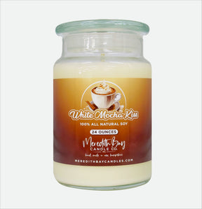 White Mocha Kiss Soy Candle Meredith Bay Candle Co 24 Oz 