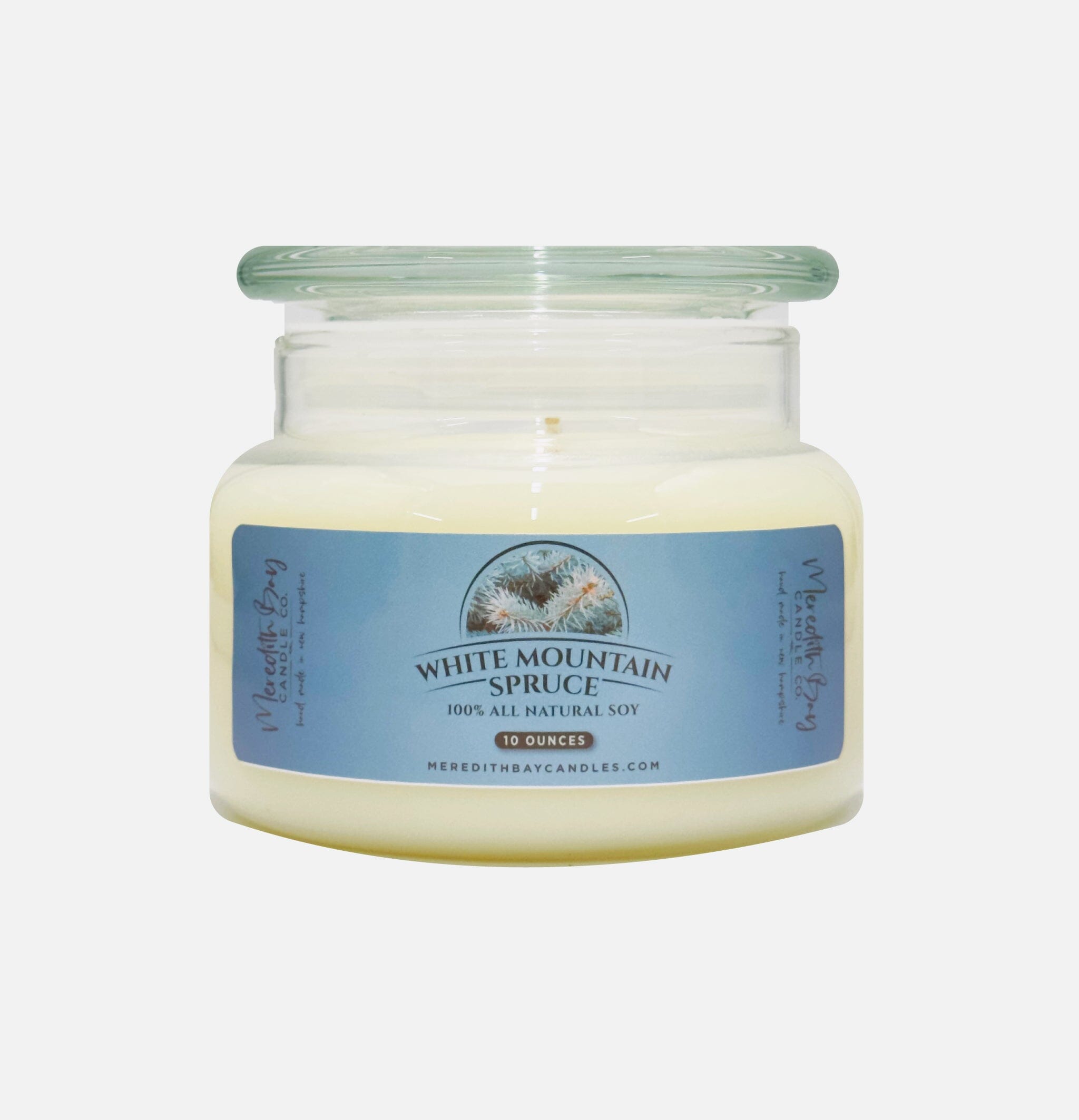 White Mountain Spruce Soy Candle Meredith Bay Candle Co 10 Oz 