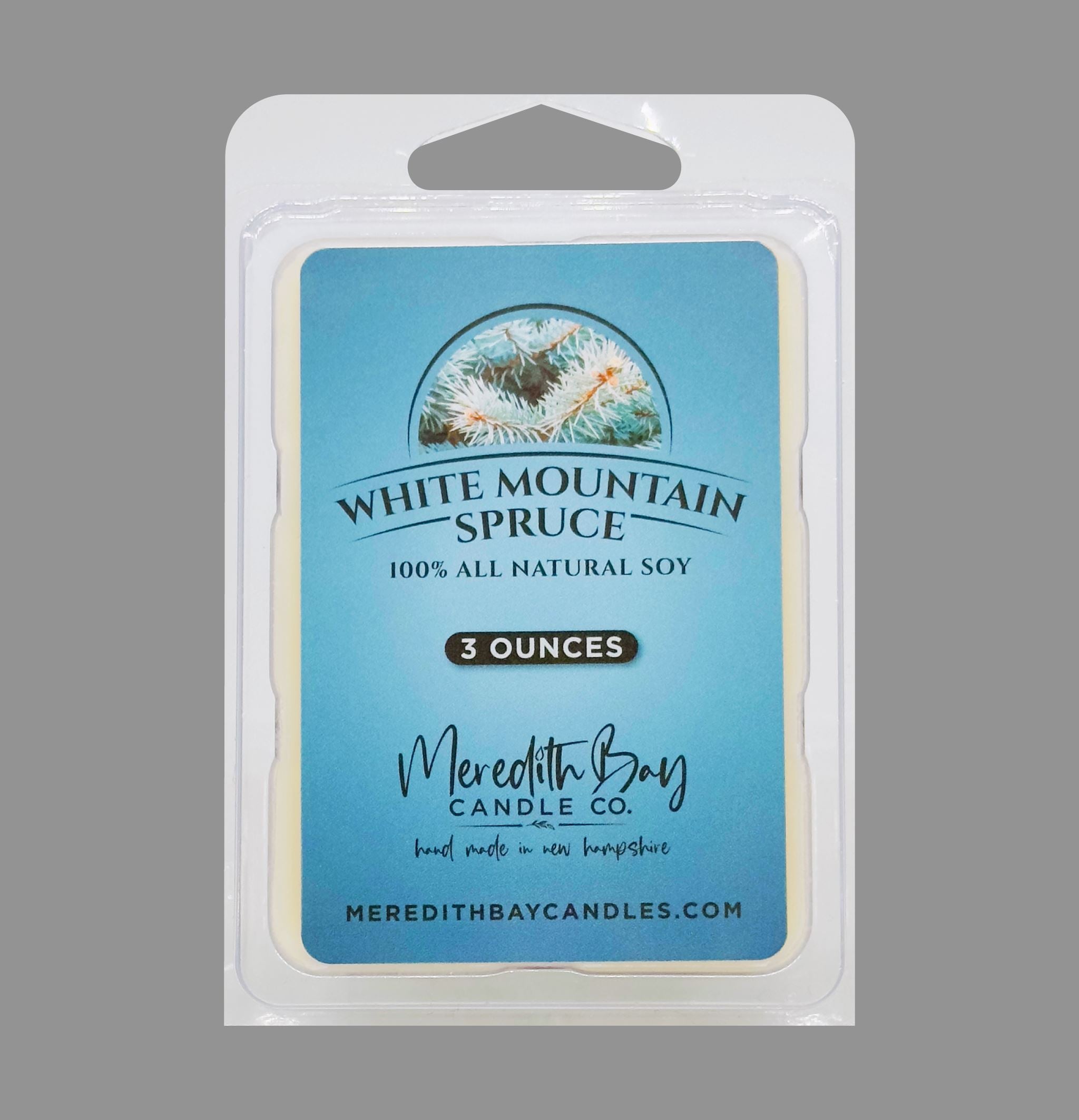 White Mountain Spruce Wax Melt Meredith Bay Candle Co 